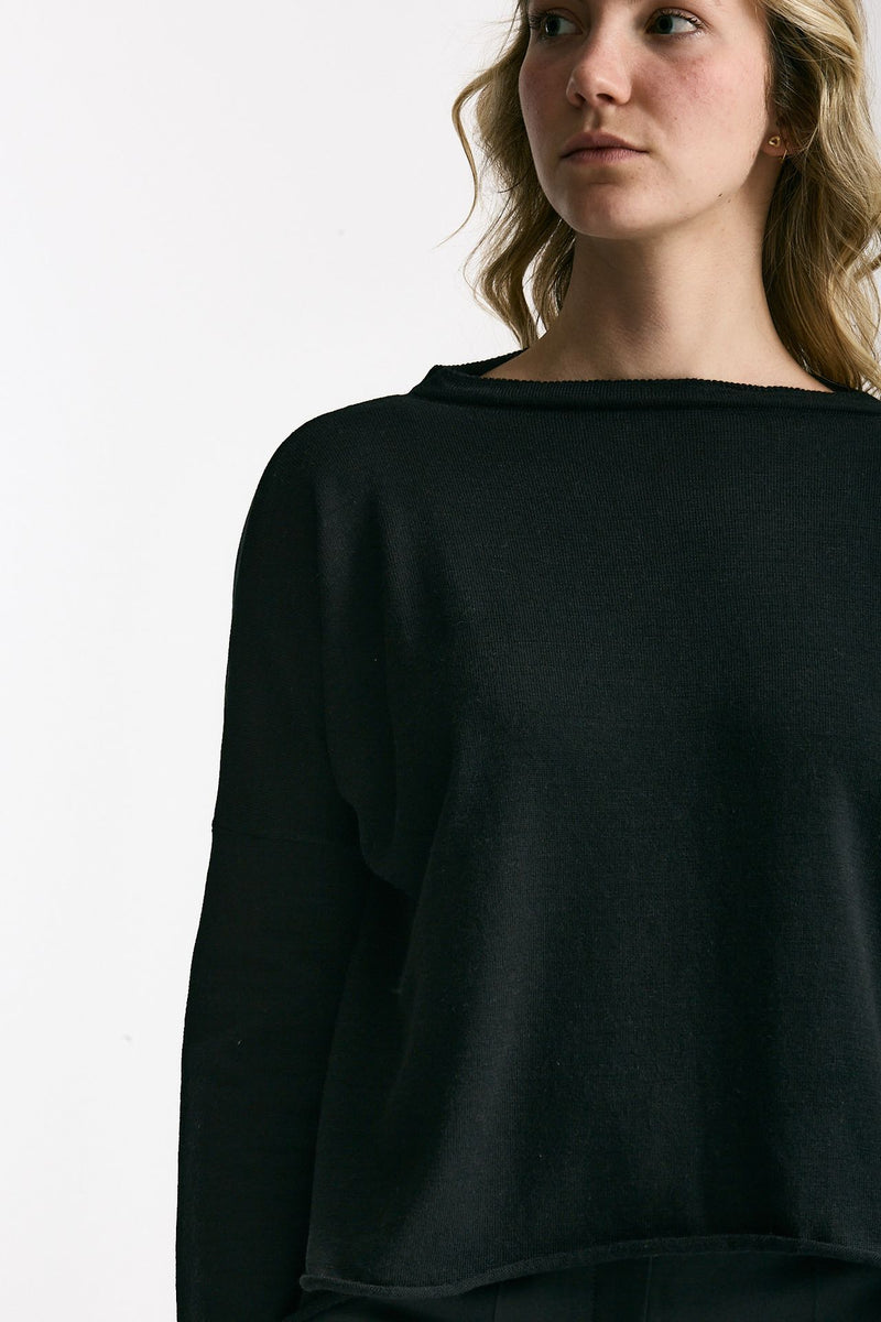 Maglia collo a barchetta nero women Be you - 5