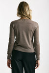 Cardigan slim in viscosa tortora con filo lurex women Be you - 2