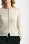 Cardigan slim in viscosa ghiaccio con filo lurex women Be you - 5