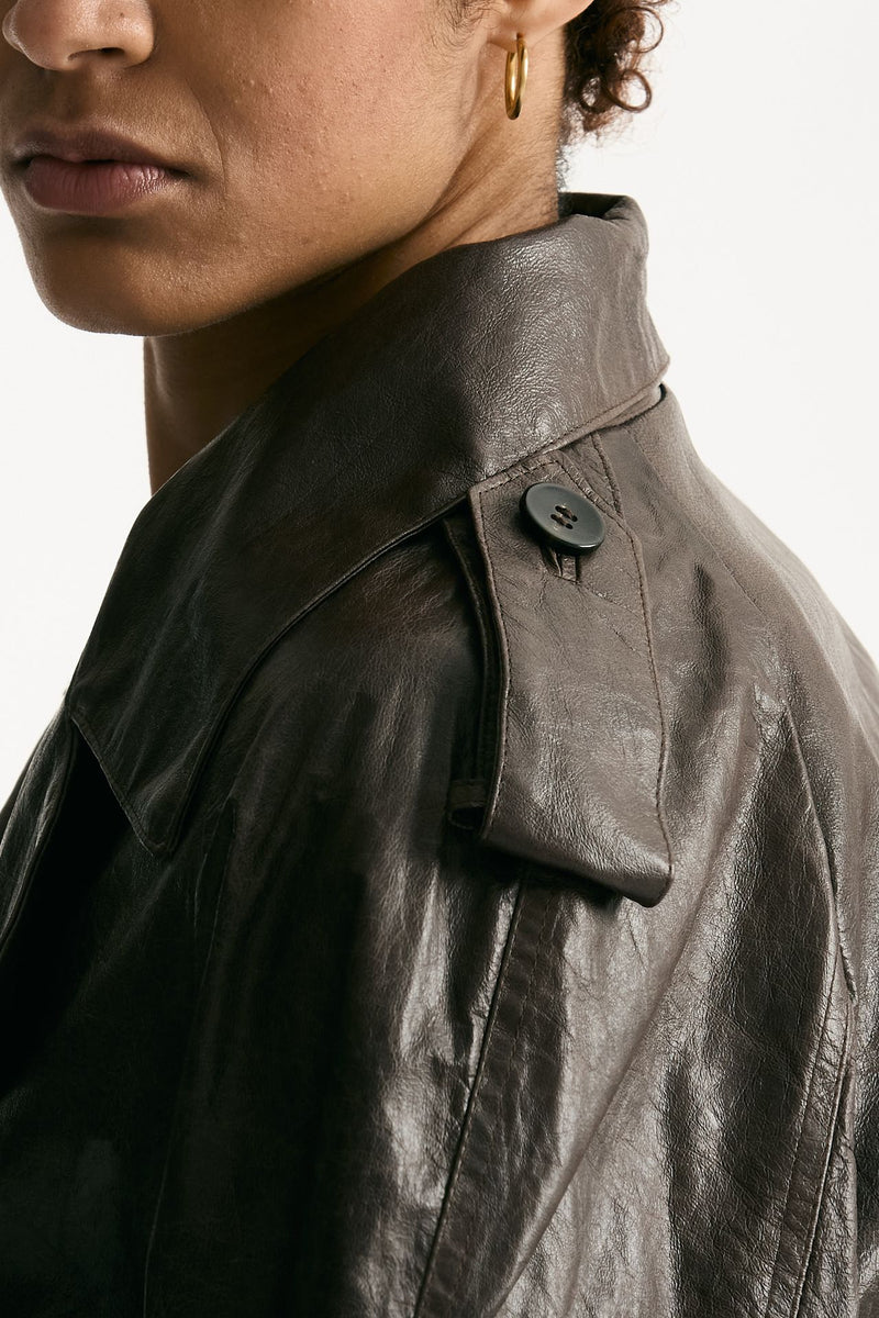 Giubbino crop brown women Giorgio brato - 8