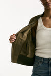 Bomber in misto cotone verde militare women Giorgio brato - 8