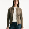 Giubbino slim in pelle tortora women Giorgio brato - 9