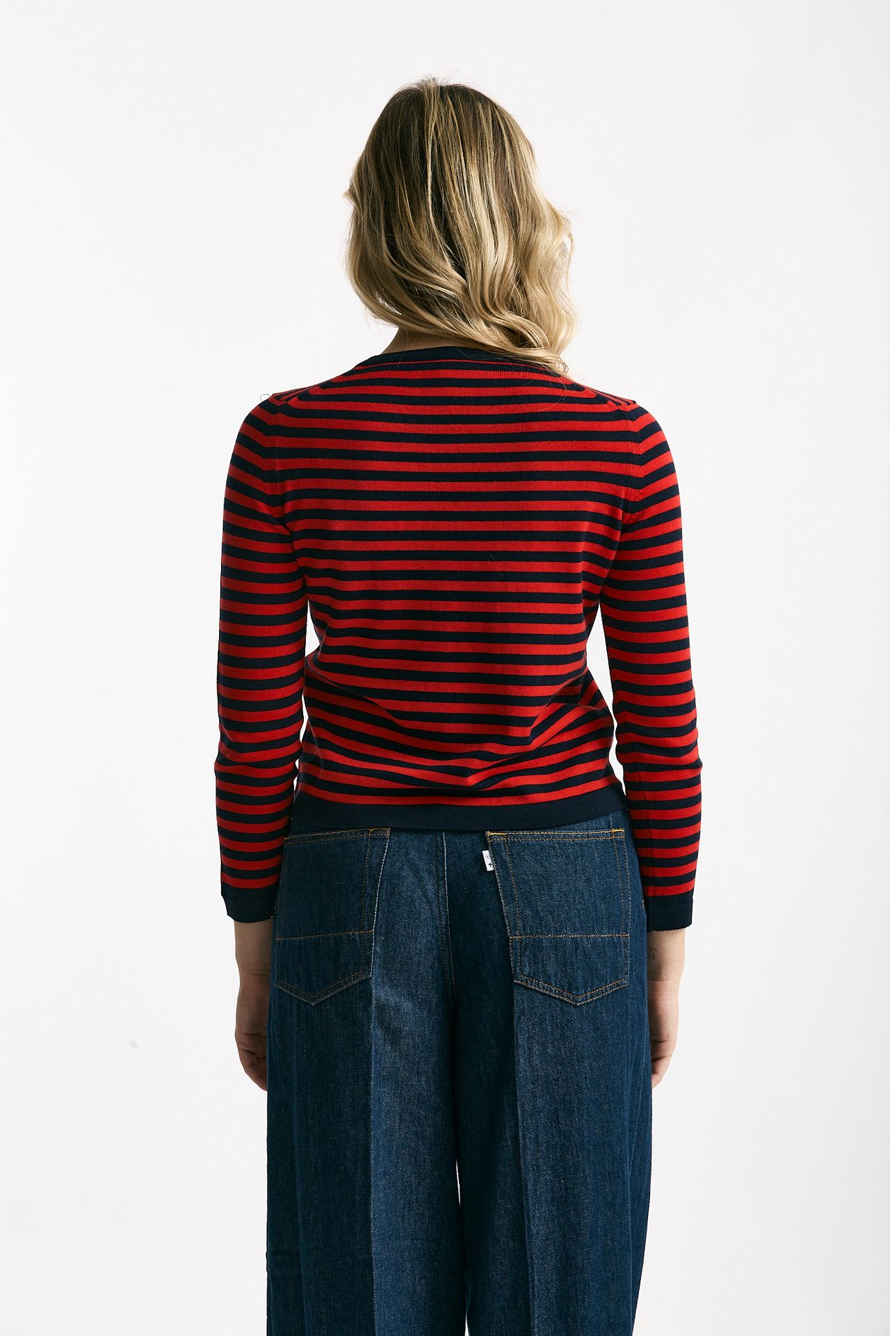 Maglia rigata Blu e rossa women Marché des palmiers - 3