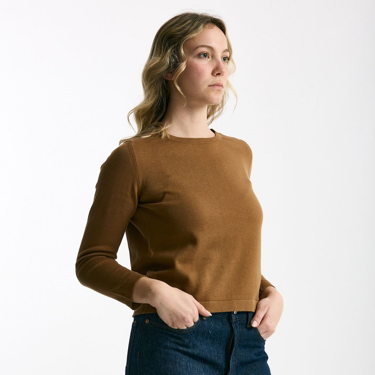 Maglia basic cammello women Marché des palmiers - 6
