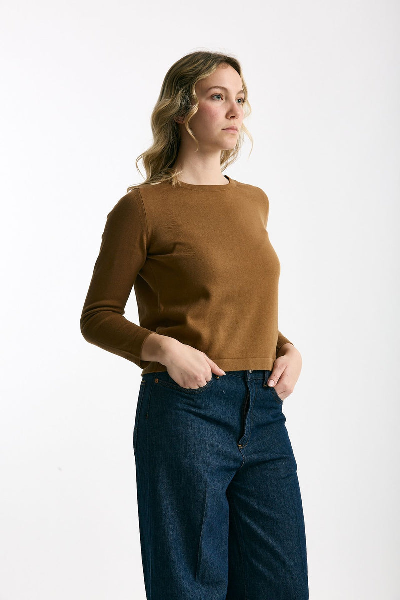 Maglia basic cammello women Marché des palmiers - 4