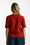 T-shirt in cotone rosso women Marché des palmiers - 3