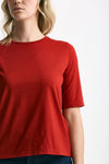 T-shirt in cotone rosso women Marché des palmiers - 4