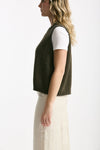 Gilet in maglia verde bosco women Marché des palmiers - 3