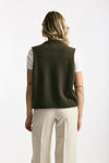 Gilet in maglia verde bosco women Marché des palmiers - 4