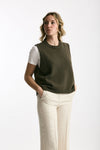 Gilet in maglia verde bosco women Marché des palmiers - 1