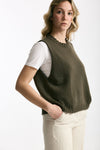 Gilet in maglia verde bosco women Marché des palmiers - 5