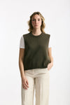 Gilet in maglia verde bosco women Marché des palmiers - 2