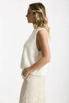 Gilet in maglia bianco women Marché des palmiers - 2