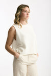 Gilet in maglia bianco women Marché des palmiers - 4