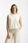 Gilet in maglia bianco women Marché des palmiers - 1