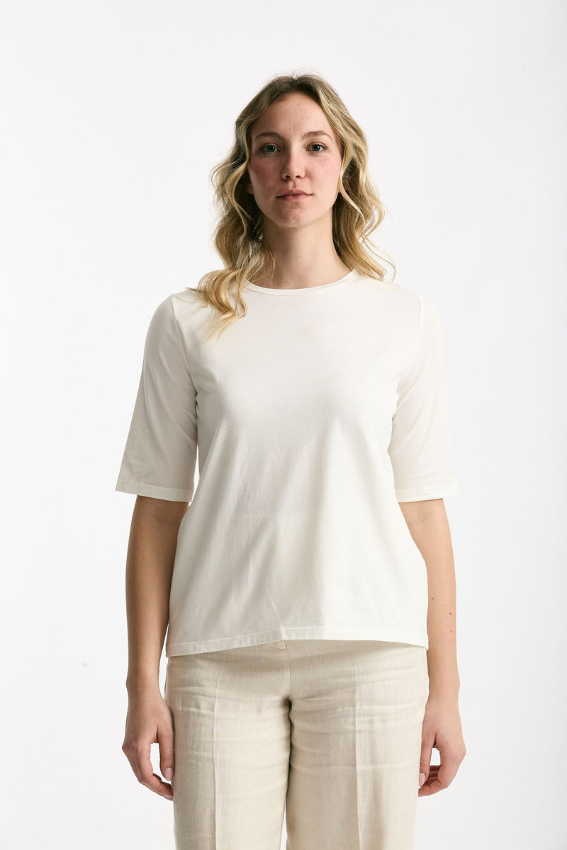 T-shirt in cotone bianco women Marché des palmiers - 1