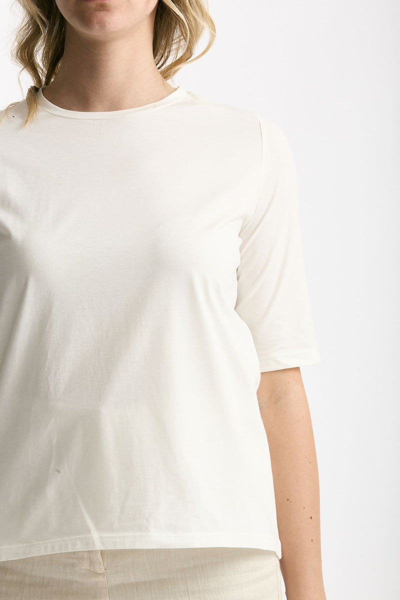 T-shirt in cotone bianco women Marché des palmiers - 5