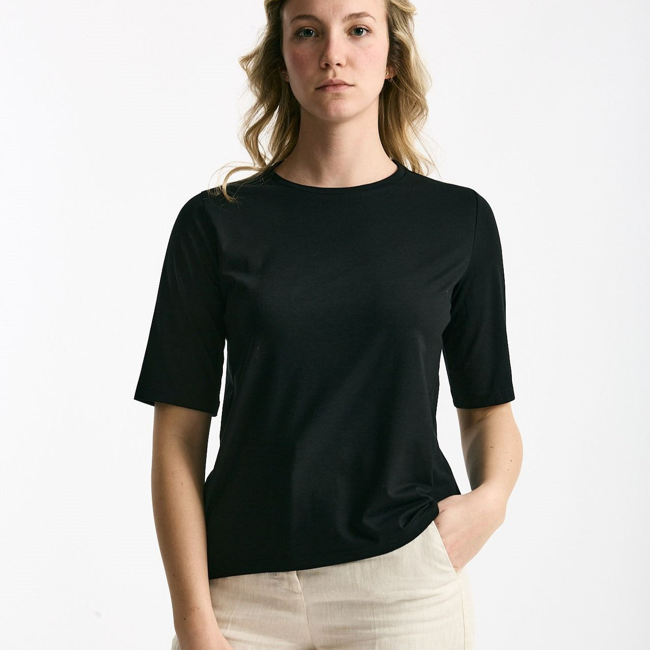 T-shirt in cotone nero women Marché des palmiers - 6