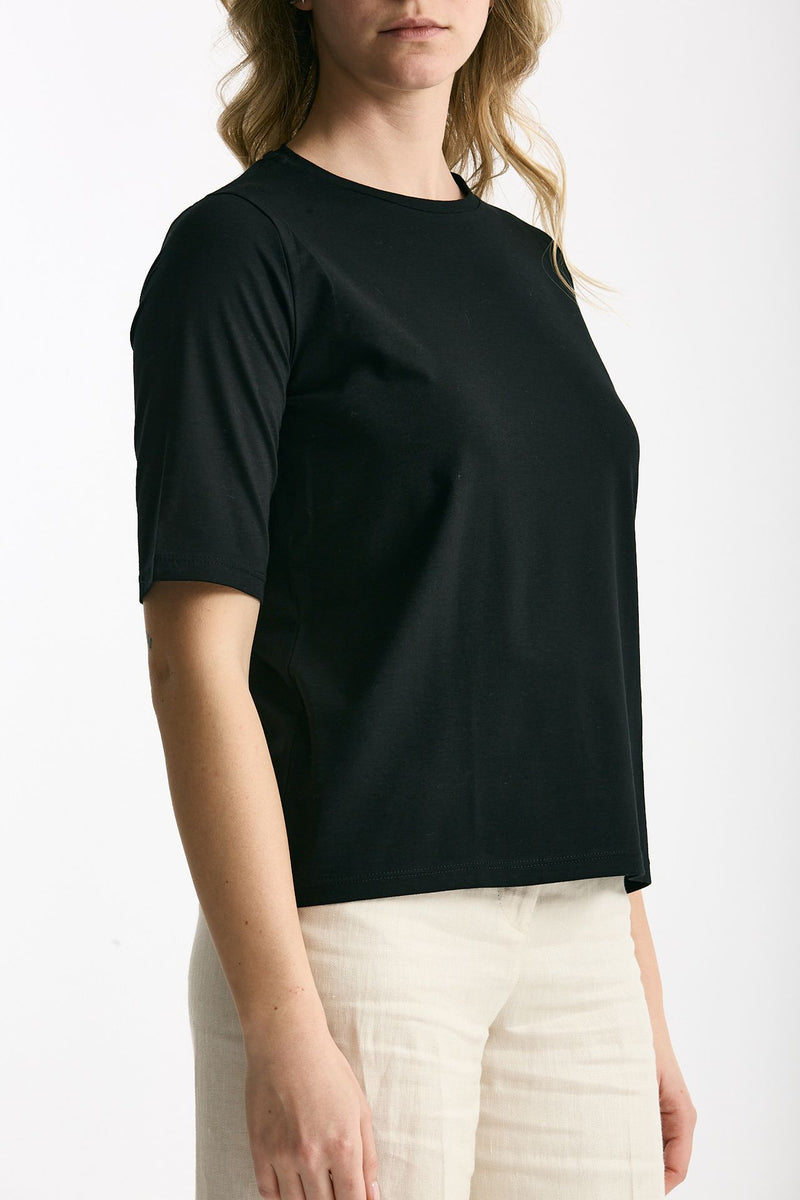 T-shirt in cotone nero women Marché des palmiers - 4