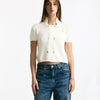 Maglia in cotone bianco women Marché des palmiers - 7