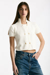 Maglia in cotone bianco women Marché des palmiers - 4