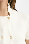 Maglia in cotone bianco women Marché des palmiers - 5