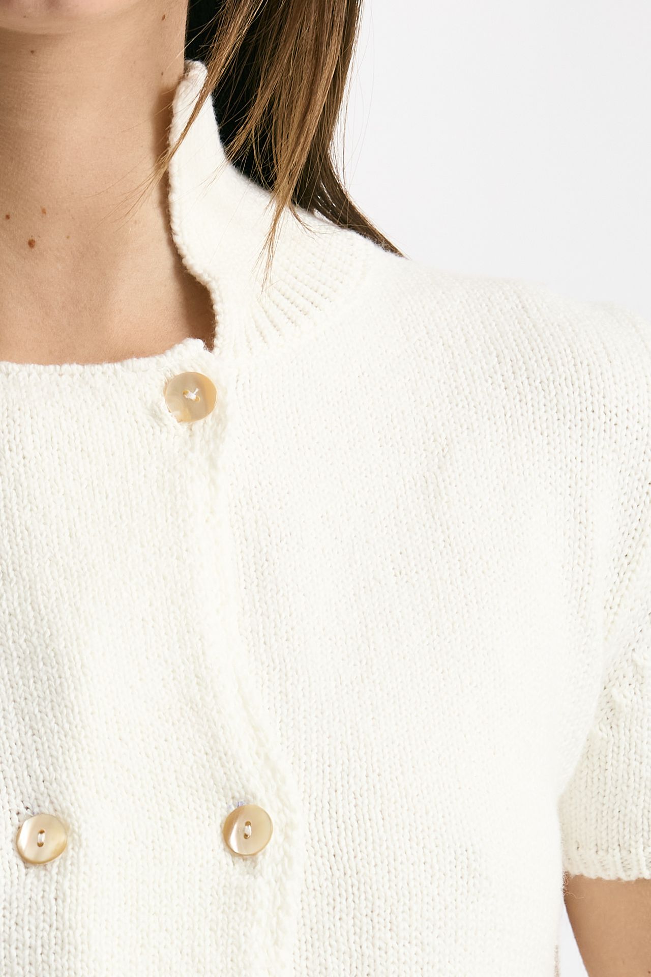 Maglia in cotone bianco women Marché des palmiers - 5
