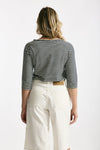 T-shirt slim rigata panna e blu women Clouds - 2