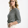T-shirt slim rigata panna e blu women Clouds - 5