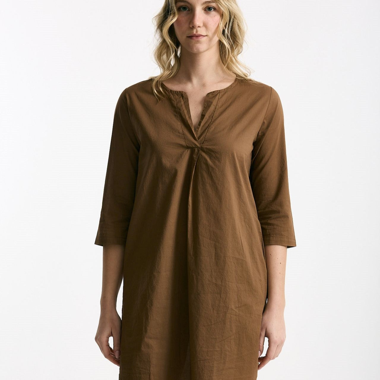 Abito in cotone terra scollato women Clouds - 6