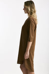 Abito in cotone terra scollato women Clouds - 2