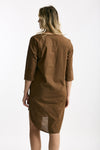 Abito in cotone terra scollato women Clouds - 3