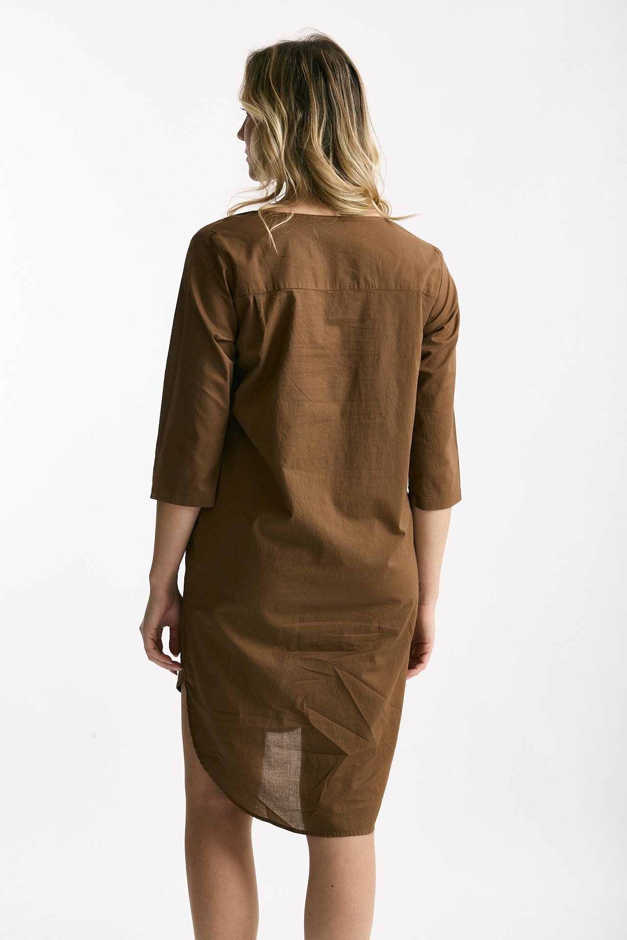 Abito in cotone terra scollato women Clouds - 3