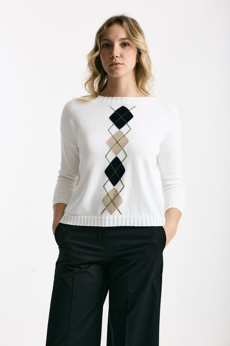 Maglia in cotone Fondo bianco women Clouds - 1