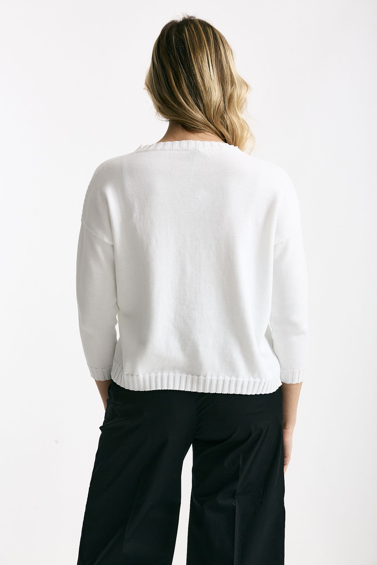 Maglia in cotone Fondo bianco women Clouds - 3