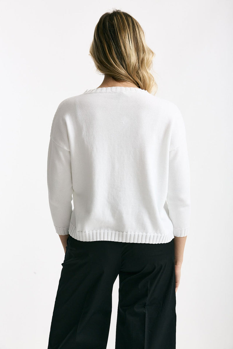 Maglia in cotone Fondo bianco women Clouds - 3