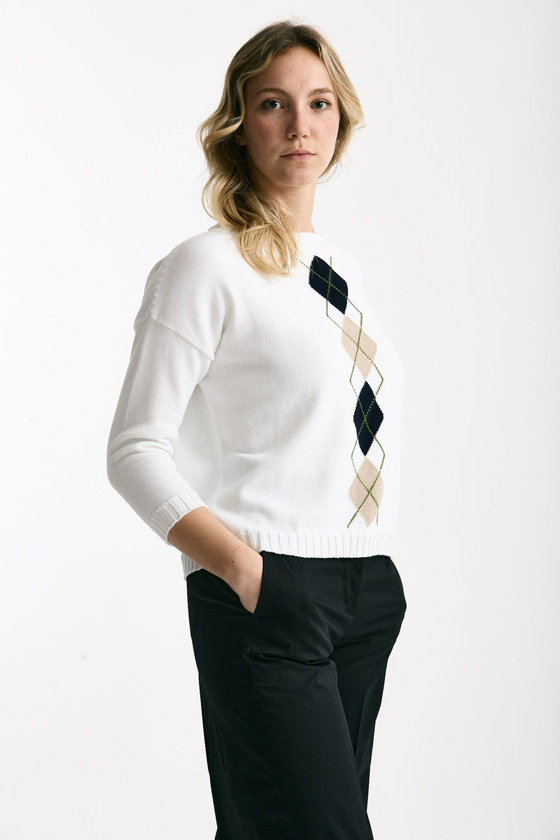 Maglia in cotone Fondo bianco women Clouds - 4