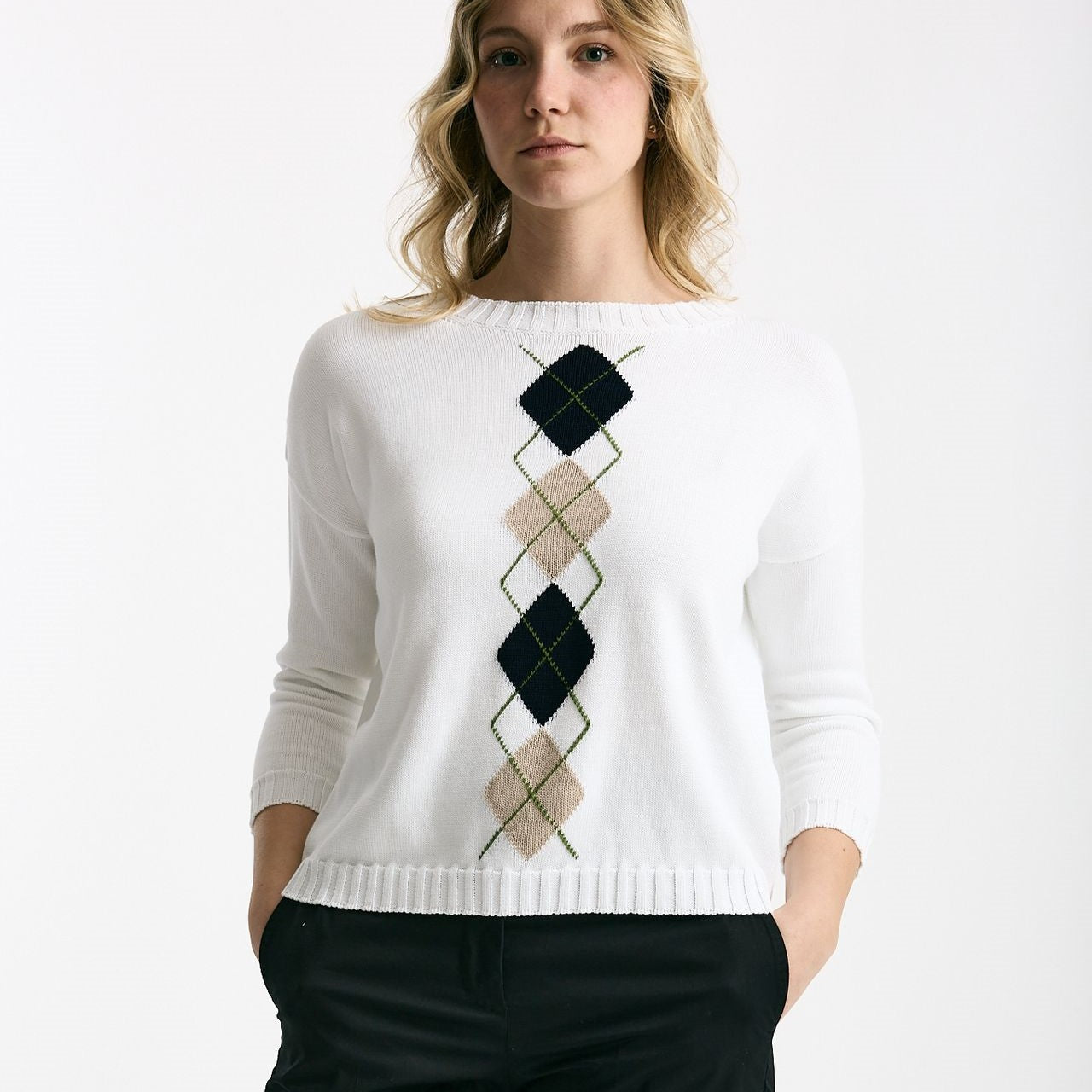 Maglia in cotone Fondo bianco women Clouds - 6