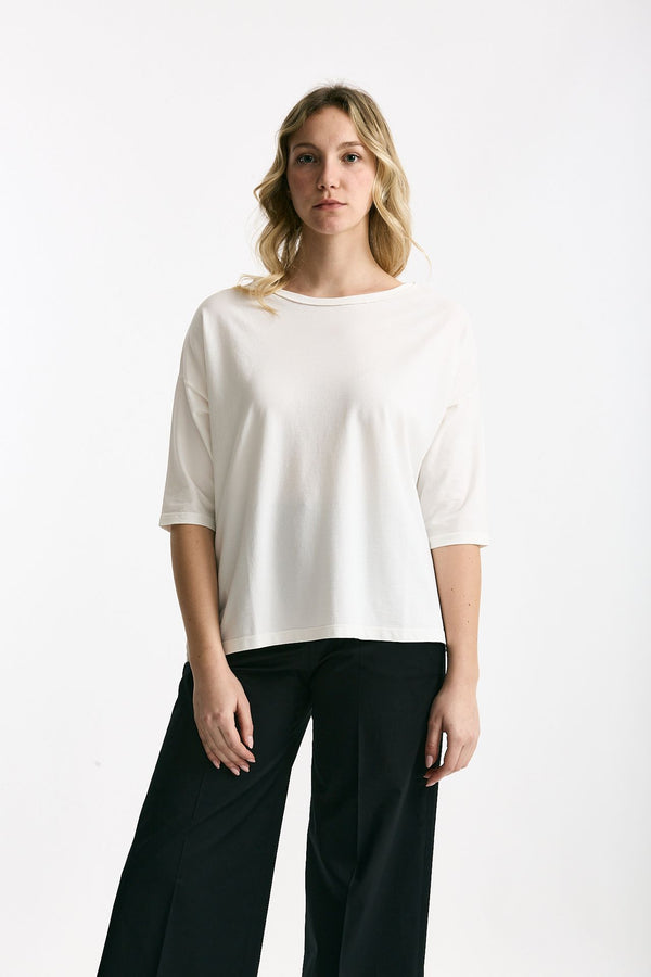 T-shirt over bianco women Clouds