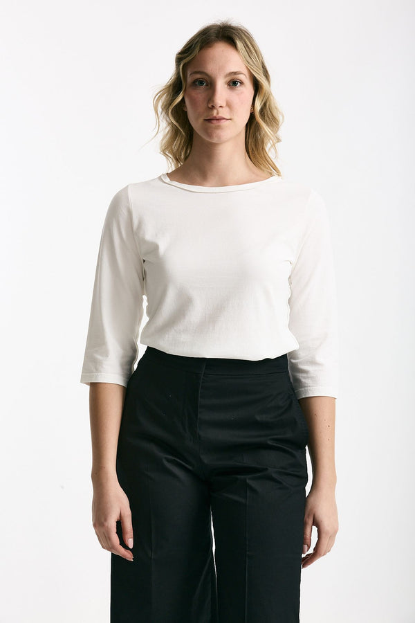 T-shirt slim bianco women Clouds