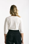 T-shirt slim bianco women Clouds - 3
