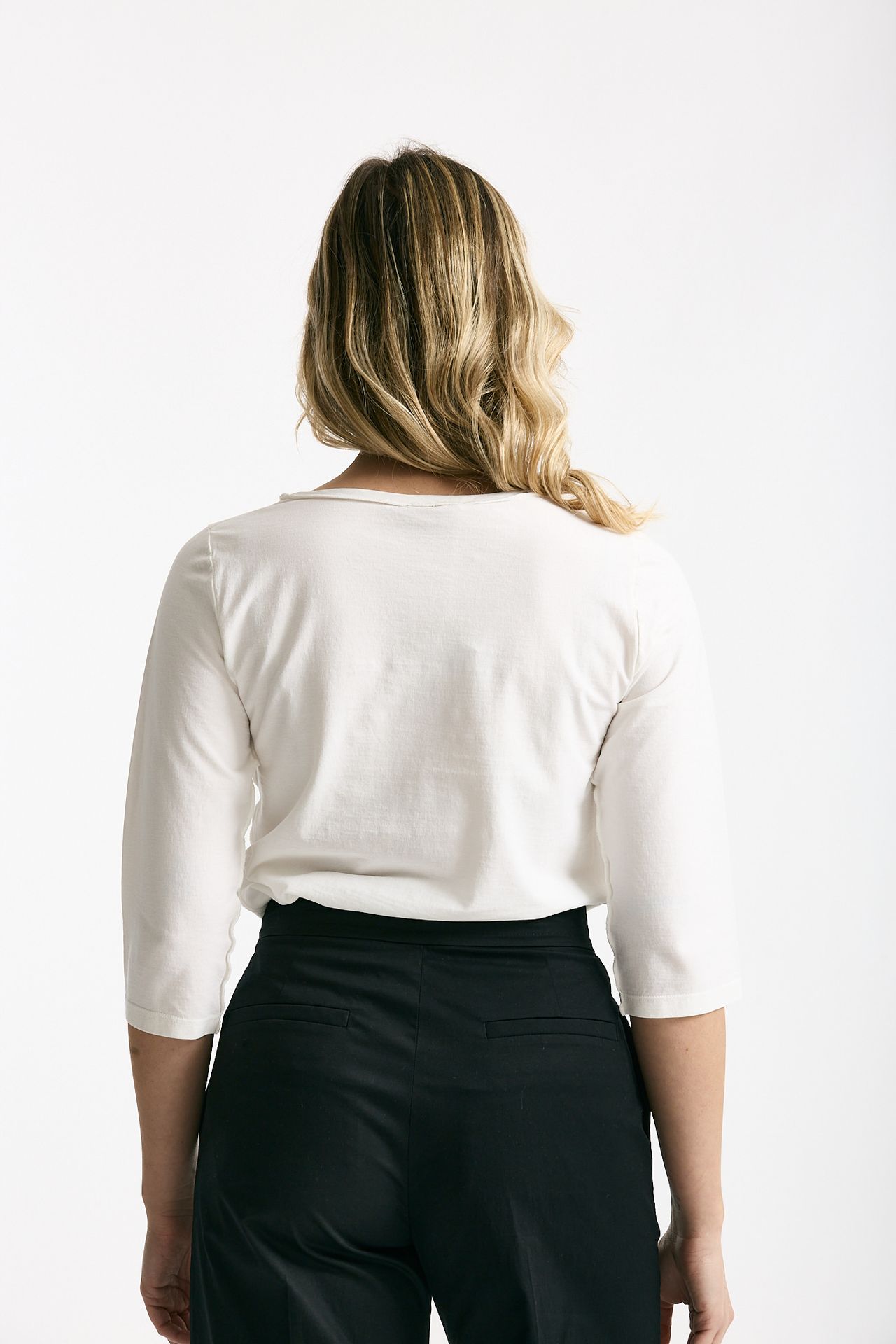 T-shirt slim bianco women Clouds - 3