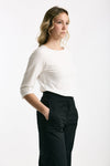 T-shirt slim bianco women Clouds - 4