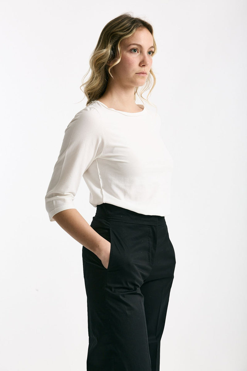 T-shirt slim bianco women Clouds - 4