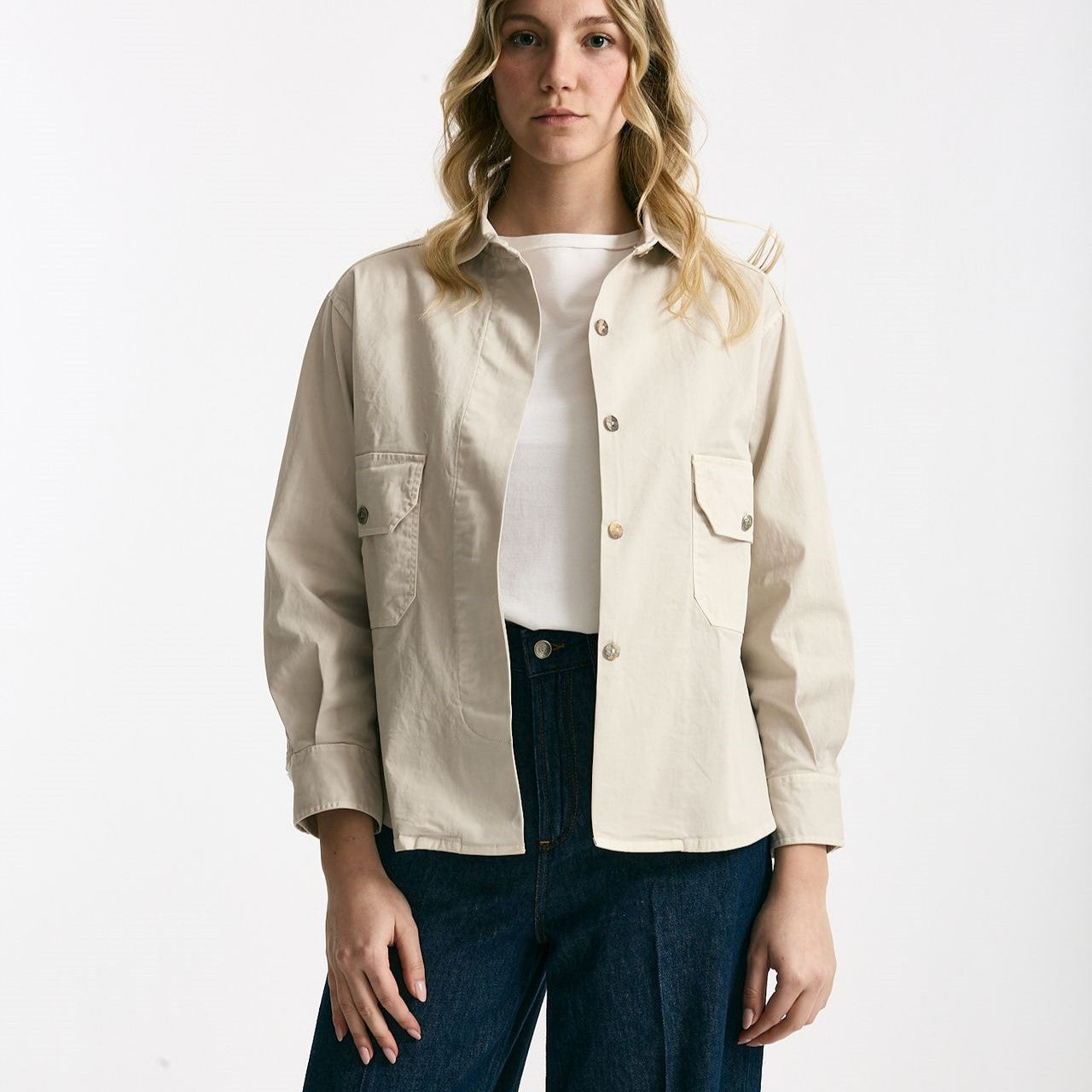Giacca camicia sabbia women Clouds - 7