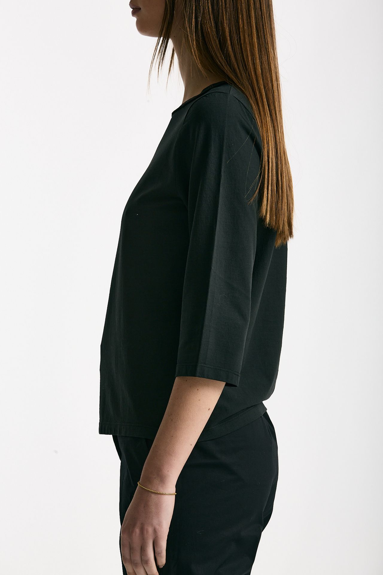 T-shirt slim nero women Clouds - 4