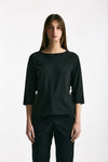 T-shirt slim nero women Clouds - 1