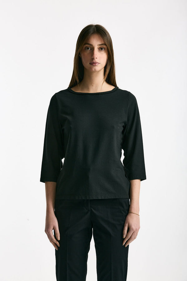 T-shirt slim nero women Clouds