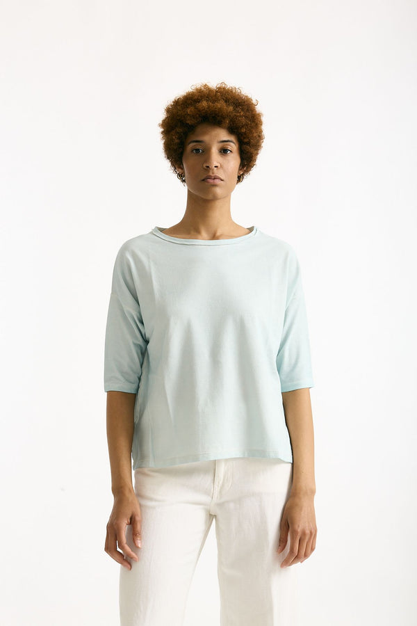 T-shirt over azzurro chiaro women Clouds
