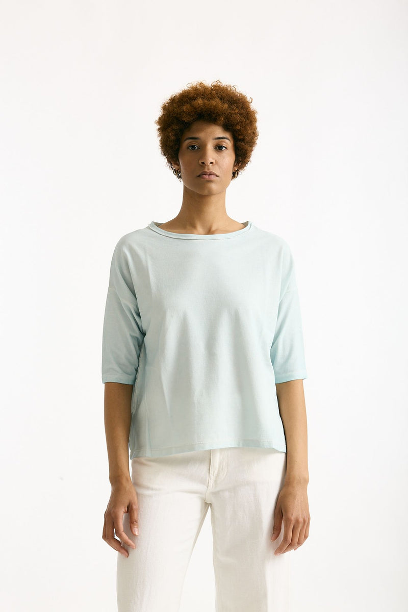 T-shirt over azzurro chiaro women Clouds - 1